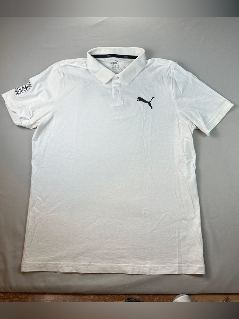 Puma Men’s Golf Polo White Shirt  Short Sleeve Collar